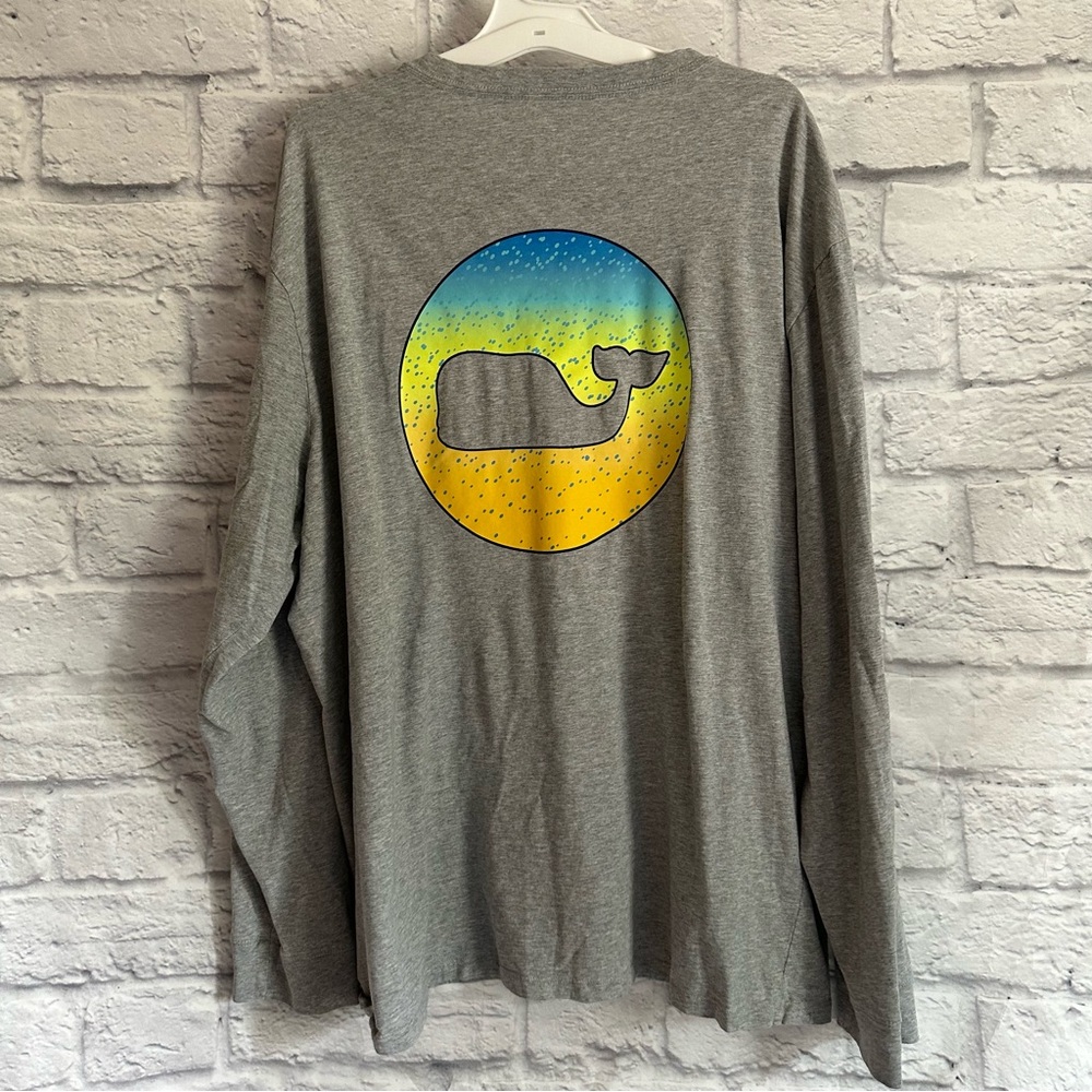 PREOWNED VINEYARD VINES LONG SLEEVE GREY TSHIRT MENS XL - Picture 3 of 4
